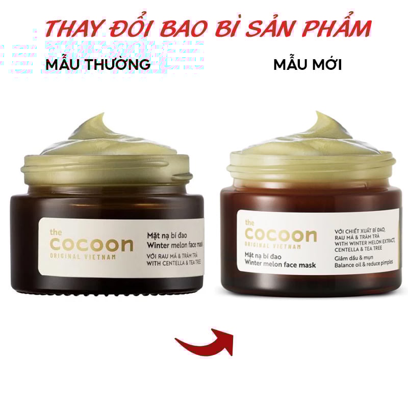 Thegioiskinfood.com - Mặt Nạ Rửa Dành Cho Da Dầu Và Mụn Ẩn Chiết Xuất Bí Đao Cocoon Winter Melon Face Mask