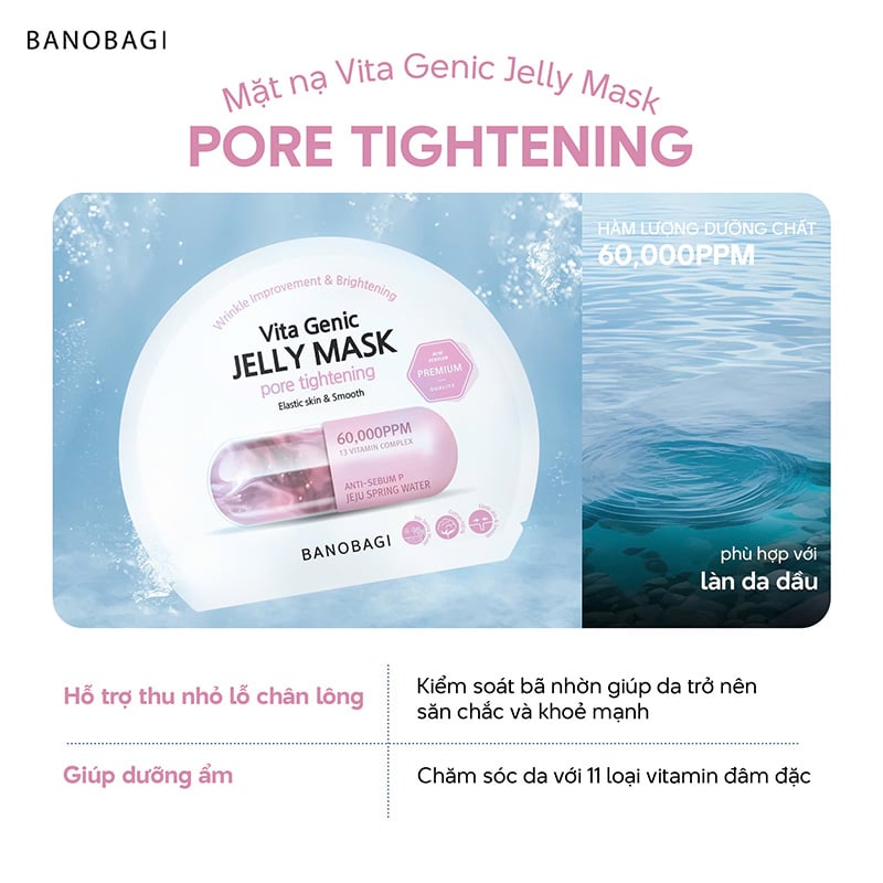 thegioiskinfood.com - Mặt Nạ Phục Hồi & Làm Dịu Da Nhạy Cảm Banobagi Vita Genic Jelly Mask #Cica - Xanh lam