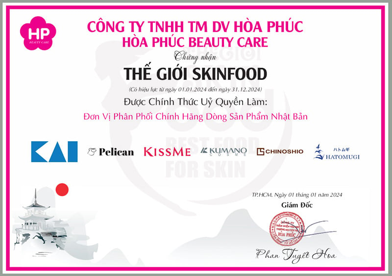 Thế giới Skinfood là đại lý phân phối chính thức thương hiệu Pelican tại Việt Nam