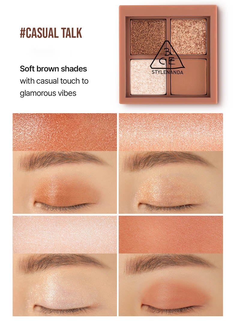 thegiooiskinfoodcom - Bảng Phấn Mắt 4 Màu Siêu Lung Linh 3CE Mini Multi Eye Color Palette