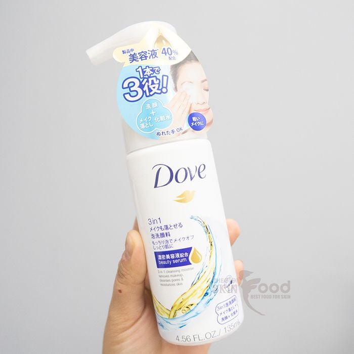 Sữa Rửa Mặt 3 Trong 1 Giúp Tẩy Trang, Làm Sạch & Dưỡng Ẩm Cho Da Dove Beauty Serum 3-in-1 Cleansing Mousse Removes Makeup, Cleanses Pores & Moisturizes Skin 135ml