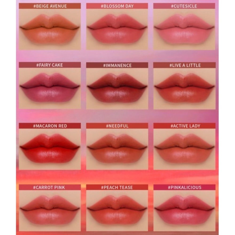 14.15 - thegioiskinfood - Cách để xác định bảng màu son 3CE Cloud Lip Tint phù hợp