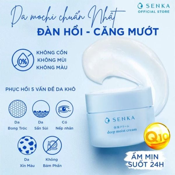 Kem dưỡng ẩm ban ngày của Nhật Senka Deep Moist Cream