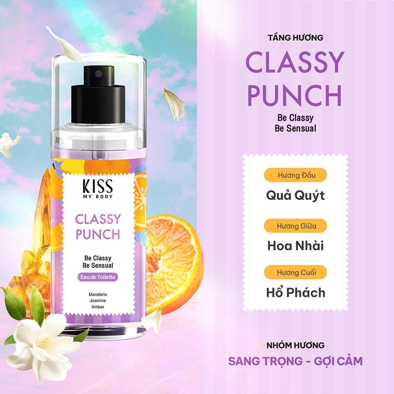 Xịt Thơm Toàn Thân Hương Nước Hoa Kiss My Body Perfume Mist - Classy Punch