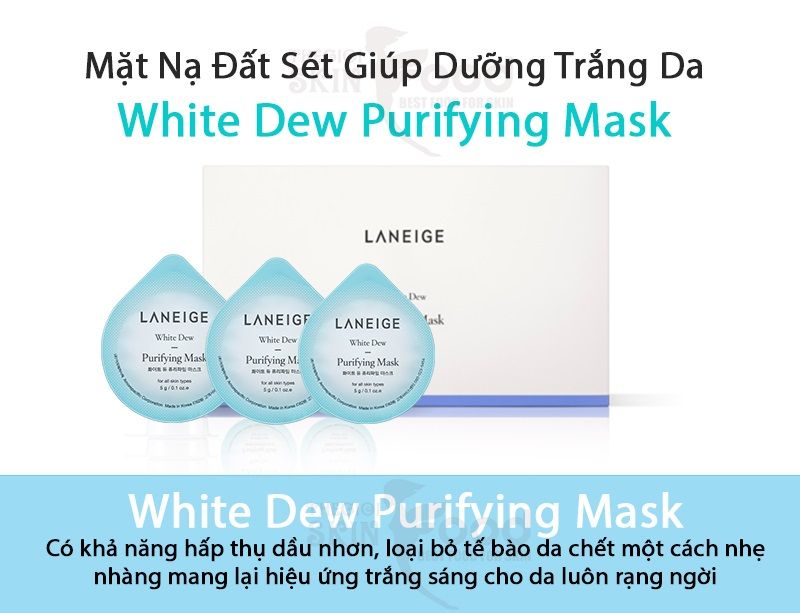 [Viên 5g] Mặt Nạ Đất Sét Dưỡng Trắng Da Laneige White Dew Purifying Mask