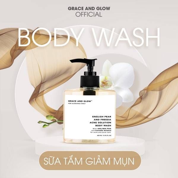 Sữa tắm Grace and Glow English Pear and Freesia Anti Acne Solution Body Wash