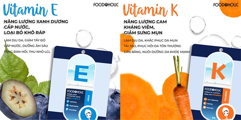 Măt Nạ Giấy Dưỡng Âm, Hỗ Trợ Dưỡng Trắng Da Hàn Quốc Foodaholic Essential Mask (Vitamin A, B, C, D, E, K, Ngọc Trai, Tổ Yến) 23g