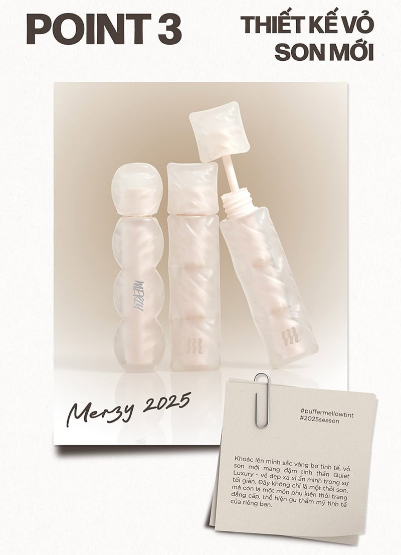 thegioiskinfood.com - Son Phao Kem Lì Mềm Mịn Như Bơ, Lâu Trôi Merzy Puffer Mellow Tint 3.7g