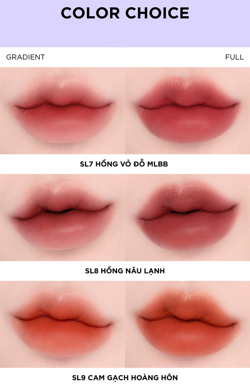 [NEW][SEASON 3][SL1 - SL14] Son Kem Siêu Lì, Siêu Mịn Môi Merzy Soft Touch Lip Tint 3g