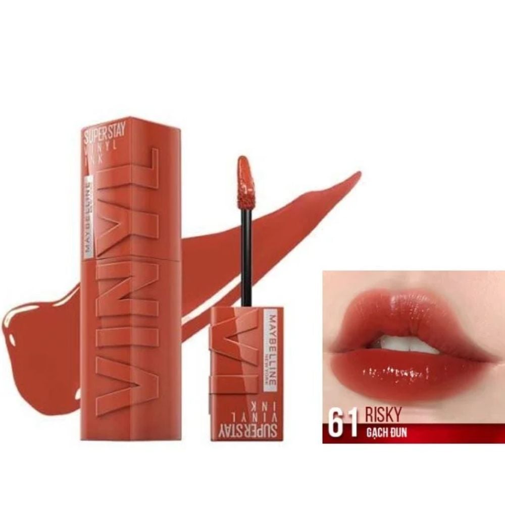 Thegioiskinfood.com - 64.3 Maybelline Super Stay Vinyl Ink - 61 Risky_ Màu Gạch Đun