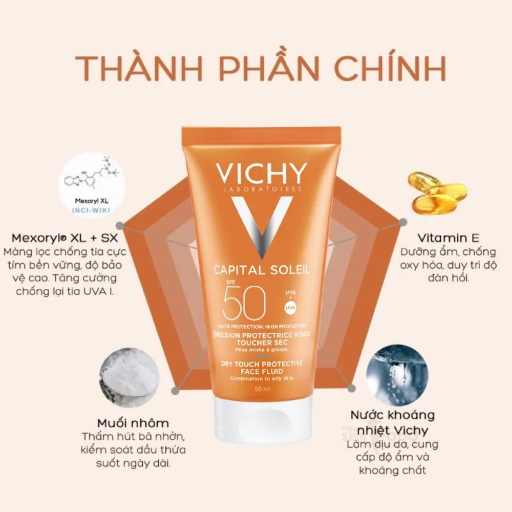 18.9 - thegioiskinfood.com -  Kem chống nắng chống nước và mồ hôi Vichy Ideal Soleil Dry Touch
