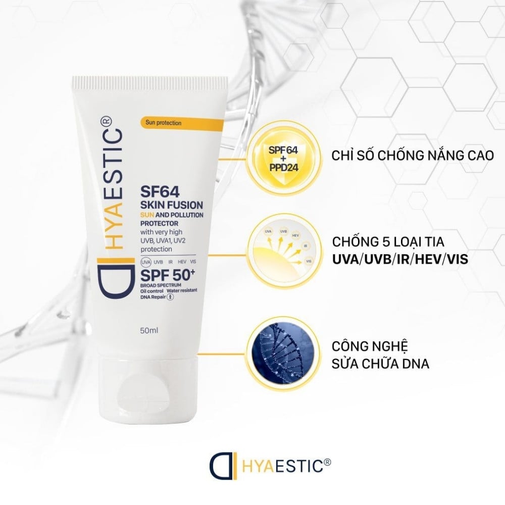 22.12 - thegioiskinfood.com - Hyaestic Skin Fusion SF64 Sun And Pollution Protector SPF50+