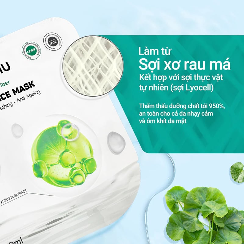 thegioiskinfood.com - Mặt Nạ Sợi Xơ Rau Má Cấp Ẩm, Hỗ Trợ Ngừa Lão Hóa Keyshu Bioessence Mask 30ml