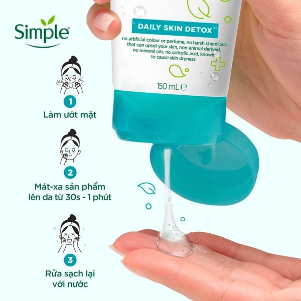 Review sản phẩm sữa rửa mặt Simple cho da dầu mụn, nhạy cảm