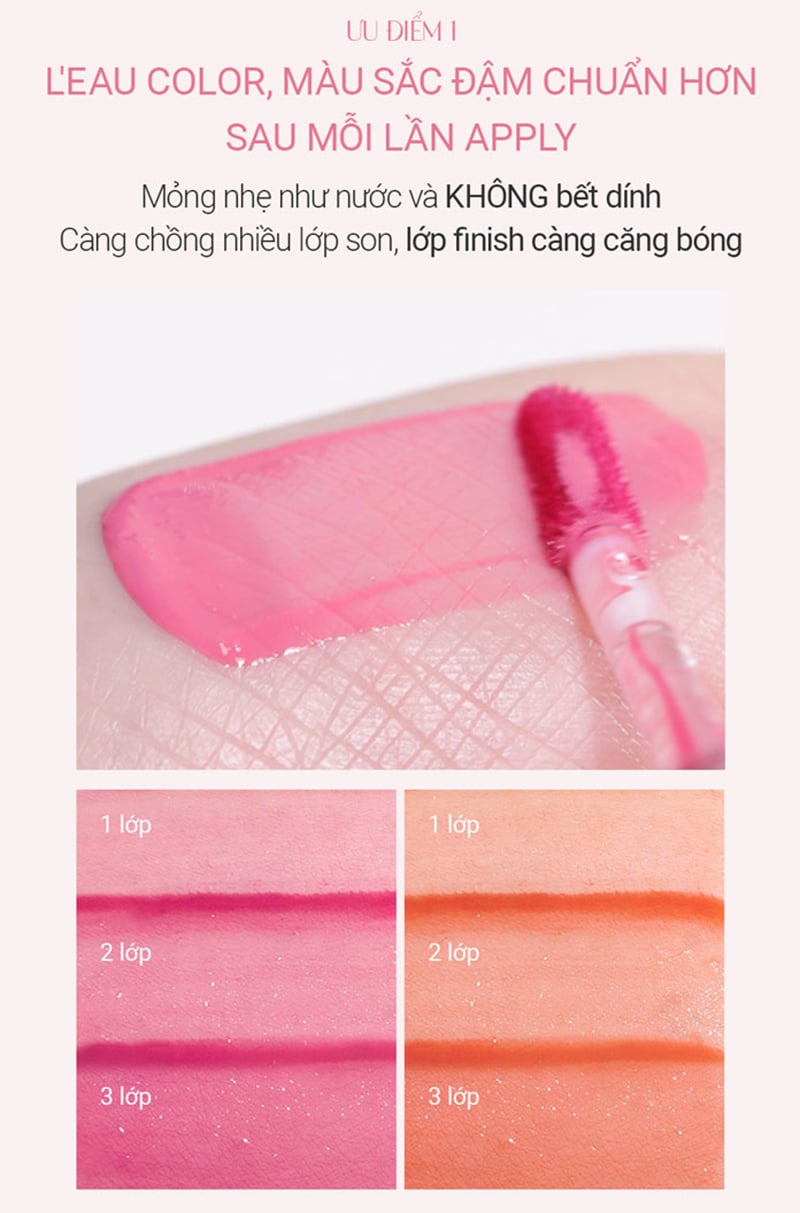 Son Tint Bóng Mỏng Nhẹ, Mướt Môi Thuần Chay Bbia Leau Tint 4.5g