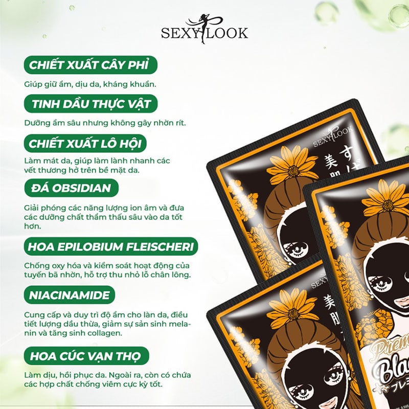 Sexylook Intensive Pore Care Black Facial Mask