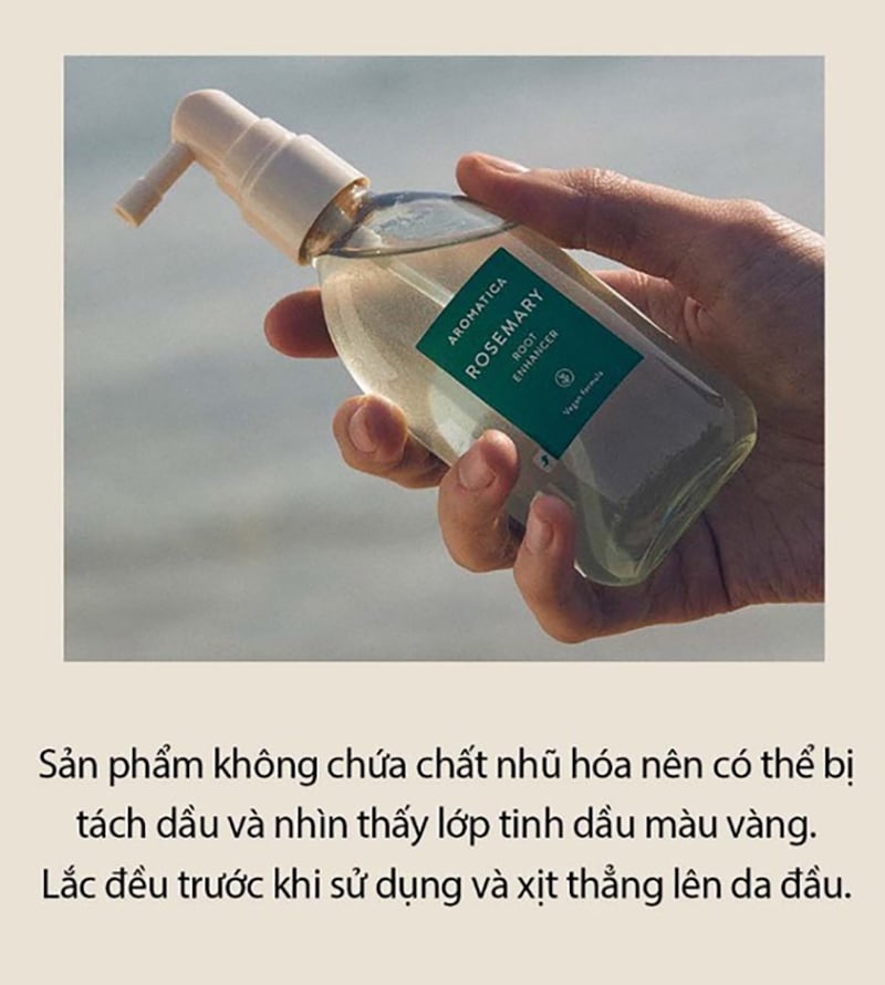 Xịt Dưỡng Chân Tóc Hương Thảo Aromatica Rosemary Root Enhancer 100ml