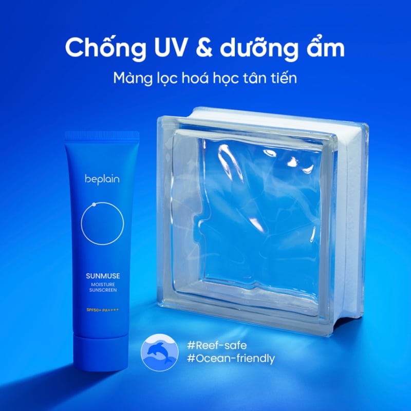 Kem Chống Nắng Nâng Tông, Kiểm Soát Dầu Nhờn Beplain Sunmuse Mineral Sunscreen SPF50+ PA++++ 50ml (màu xanh lá)