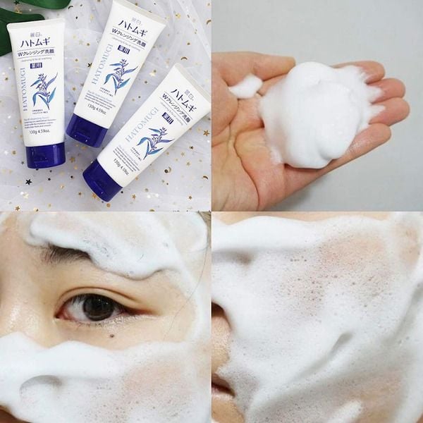 Sữa rửa mặt Hatomugi giúp làm sạch, mềm da