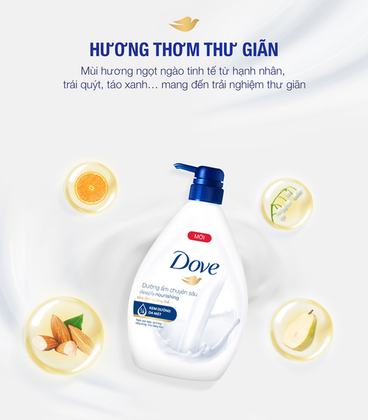 Sữa tắm cấp ẩm từ thương hiệu Dove uy tín