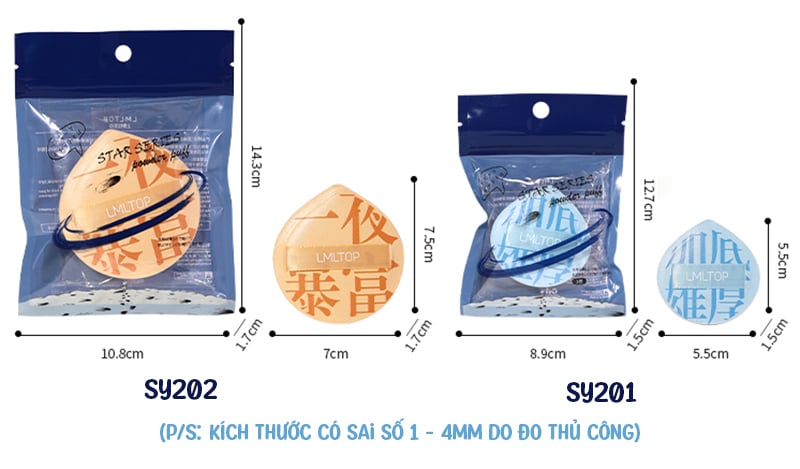 Set Bông Mút Tán Kem Nền, Phấn Nước Tiện Lợi LMLTOP