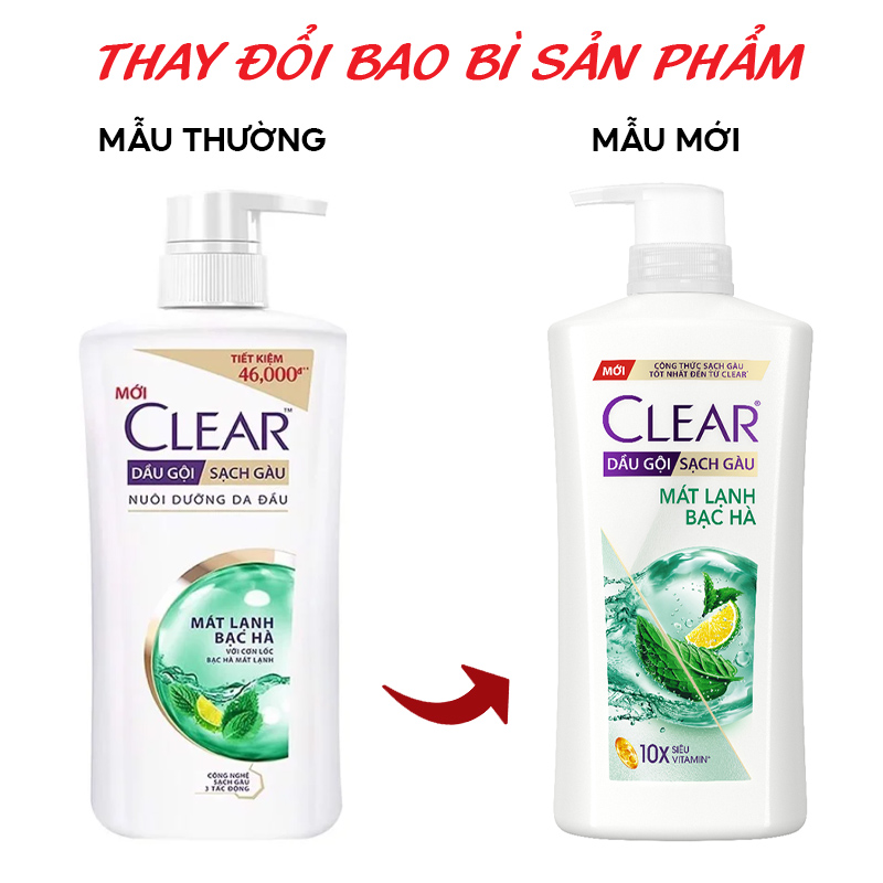 [630g] Dầu Gội Sạch Gàu, Nuôi Dưỡng Da Đầu Clear