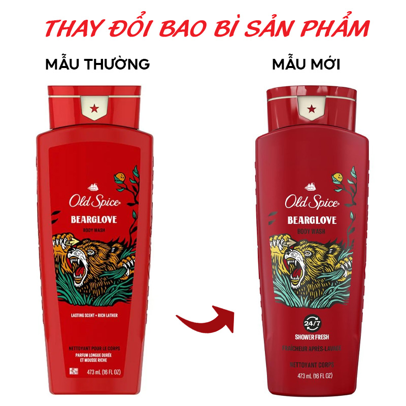 [473ml] Sữa Tắm Dành Cho Nam Old Spice Body Wash