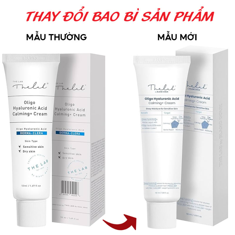 Kem Dưỡng Cấp Ẩm Làm Dịu Da THE LAB Oligo Hyaluronic Acid Calming + Cream 50ml