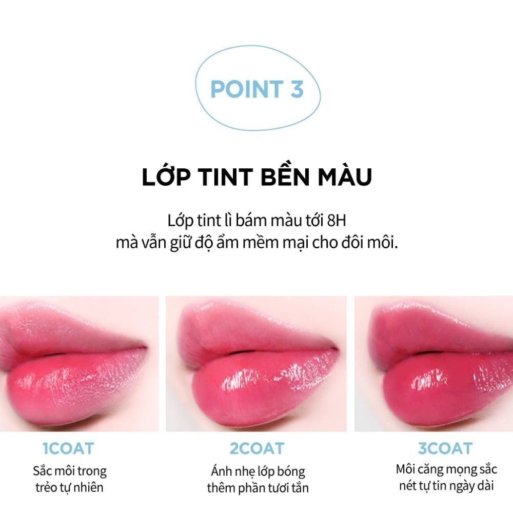 Chất son và độ bền màu của Merzy The Watery Dew Tint