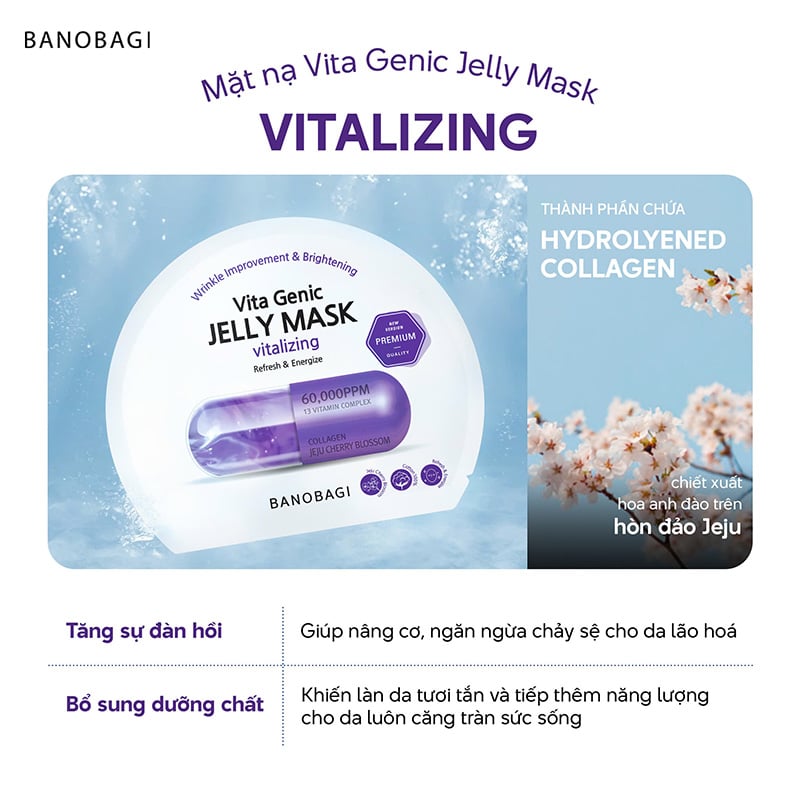 thegioiskinfood.com - Mặt Nạ Làm Dịu, Hỗ Trợ Phục Hồi Da Banobagi Vita Genic Jelly Mask #Relaxing – Màu xanh lá