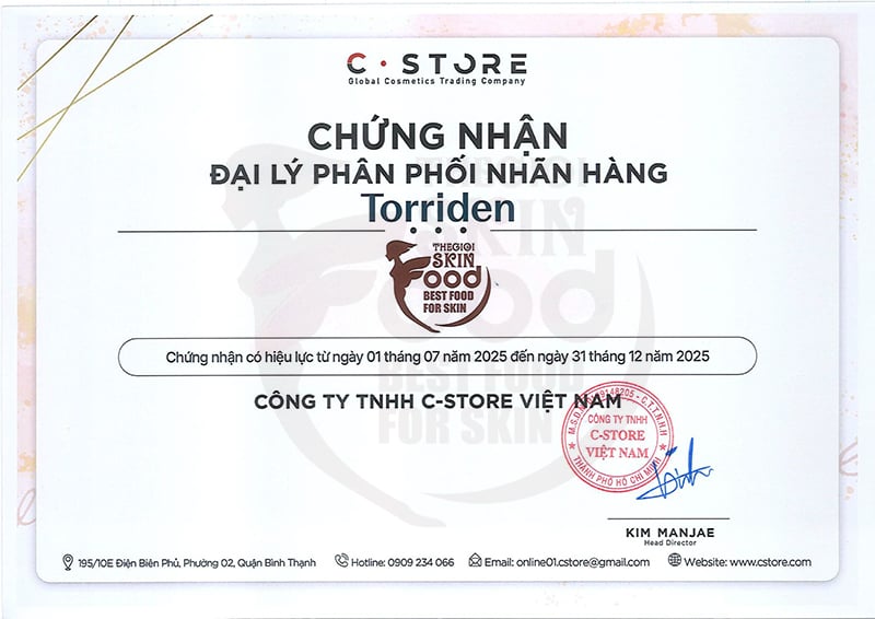 chứng nhận Torriden