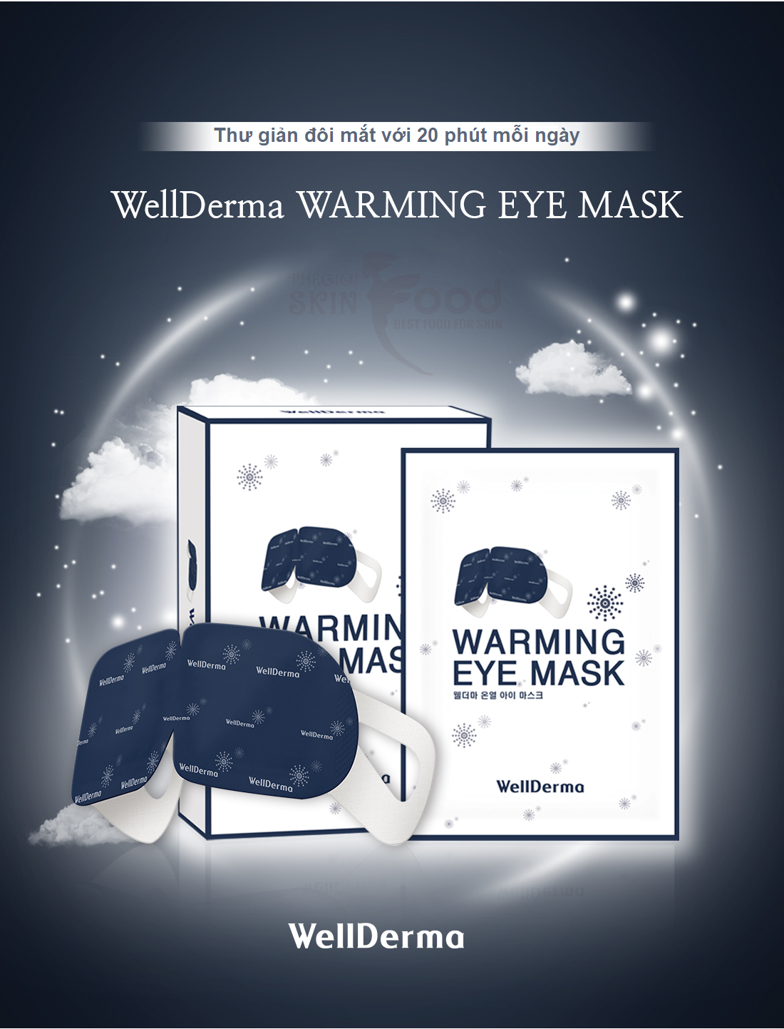 Mặt Nạ Mắt Giảm Mệt Mỏi, Giúp Ngủ Ngon Wellderma Warming Eye Mask – aedemo