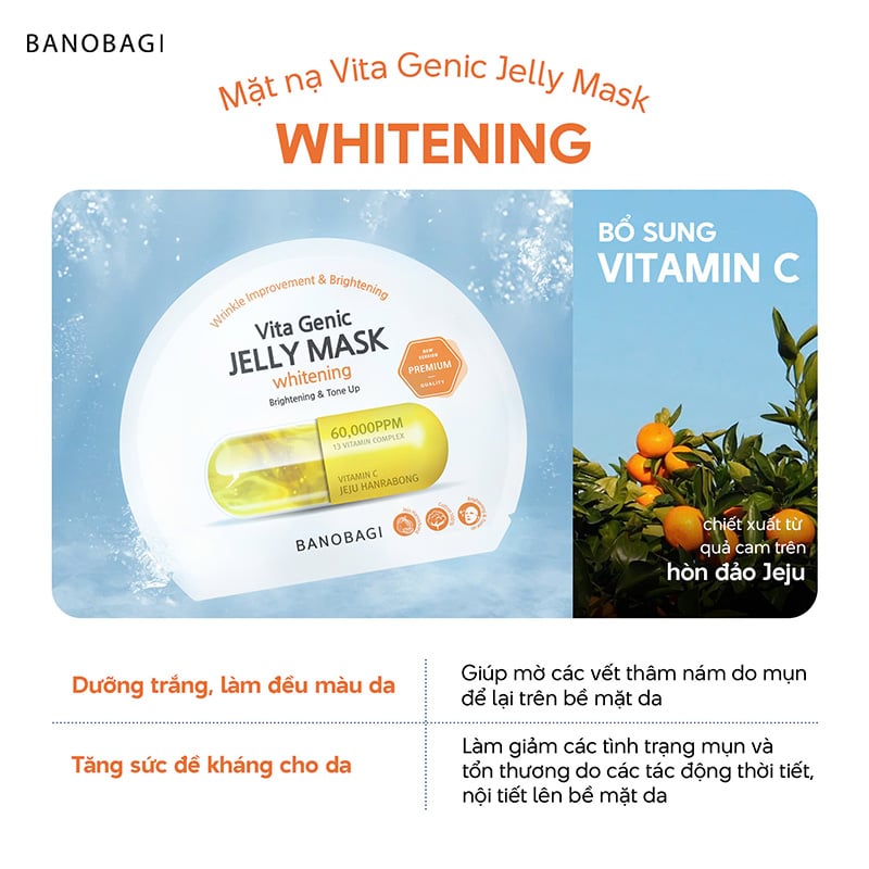 thegioiskinfood.com - Mặt Nạ Làm Dịu, Hỗ Trợ Phục Hồi Da Banobagi Vita Genic Jelly Mask #Relaxing – Màu xanh lá