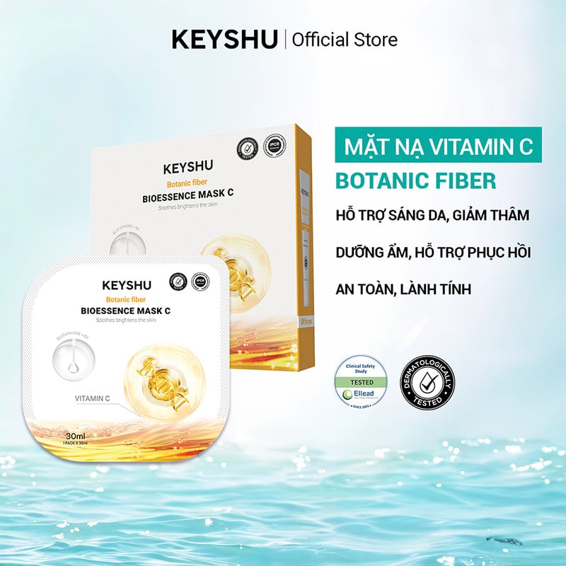 thegioiskinfood.com - Mặt Nạ Vitamin C Giúp Dưỡng Ấm, Làm Dịu Và Hỗ Trợ Dưỡng Sáng Keyshu Bioessence Mask C 30ml