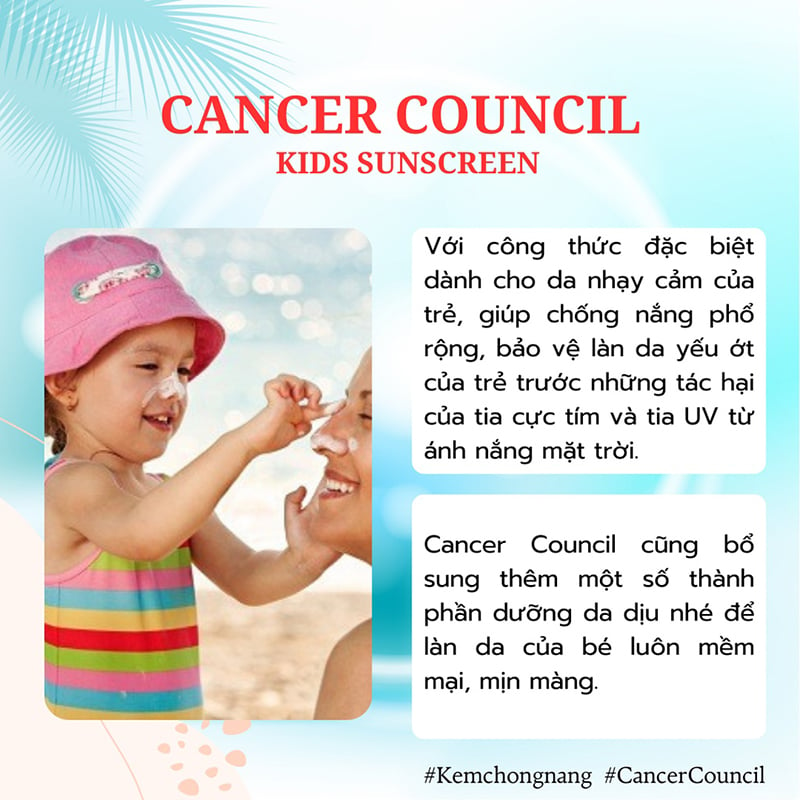 Kem Chống Nắng Trẻ Em Cancer Council Kids Sunscreen