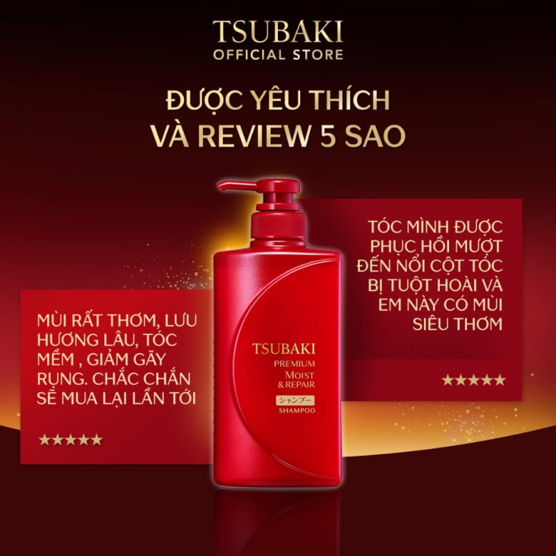 Dầu Gội Dưỡng Tóc Bóng Mượt Tsubaki Premium Moist Shampoo