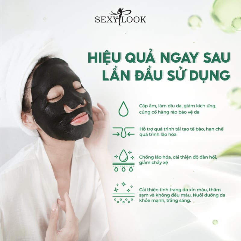 Sexylook Intensive Whitening Black Facial Mask (Màu hồng)