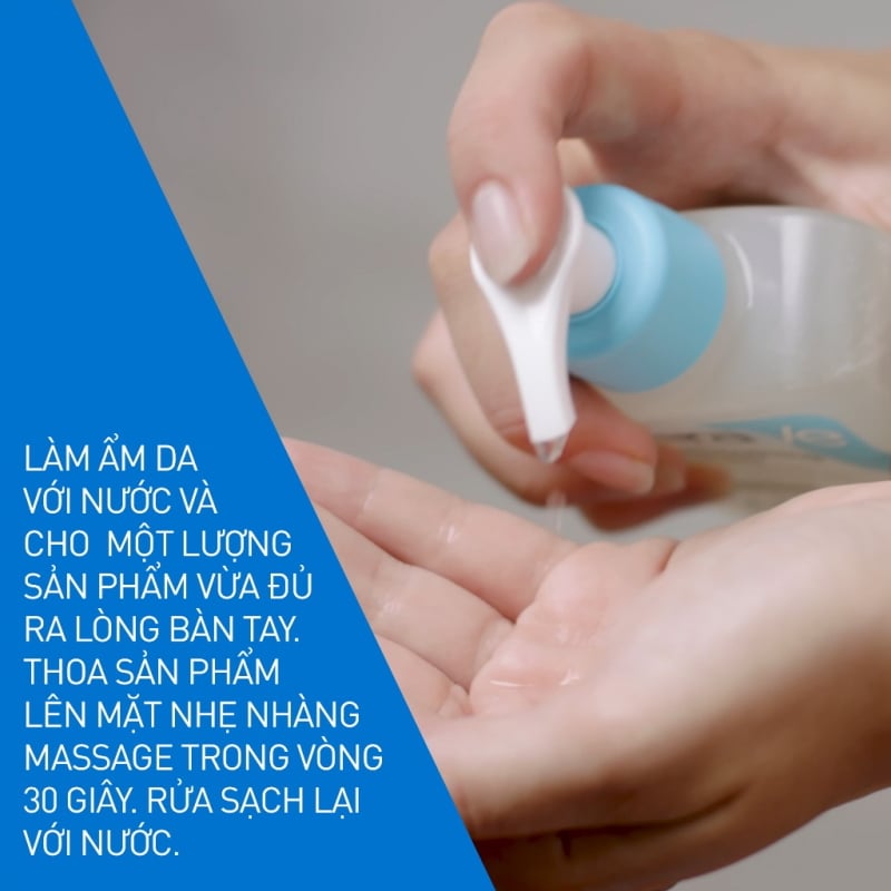 Sữa Rửa Mặt Làm Sạch Sâu Cho Da Mụn, Tẩy Da Chết Dịu Nhẹ Cerave Developed With Dermatologists SA Smoothing Cleanser