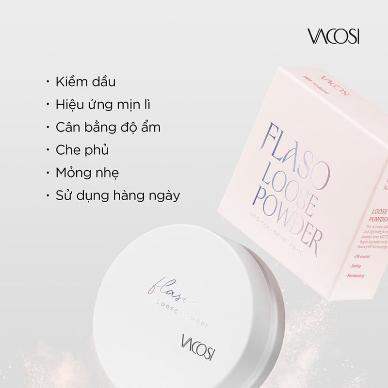 Phấn Phủ Dạng Bột Siêu Mịn Vacosi Flaso Loose Powder 6g