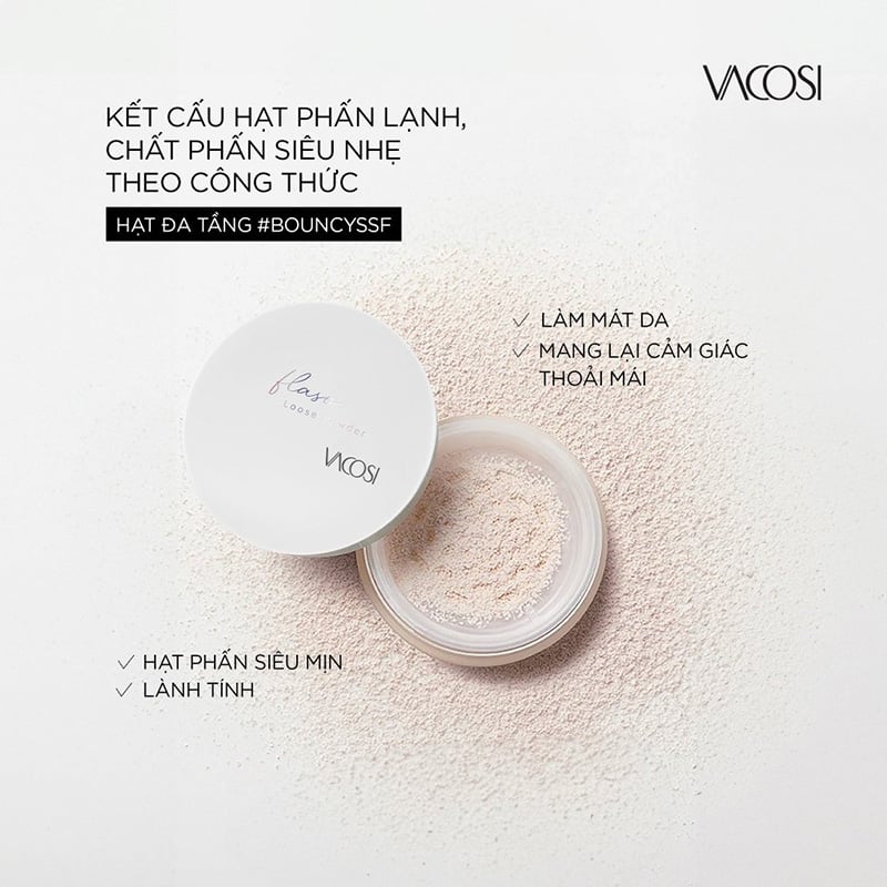 Phấn Phủ Dạng Bột Siêu Mịn Vacosi Flaso Loose Powder 6g