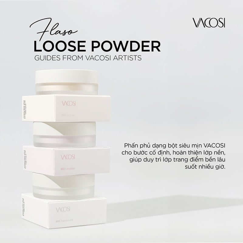 Phấn Phủ Dạng Bột Siêu Mịn Vacosi Flaso Loose Powder 6g