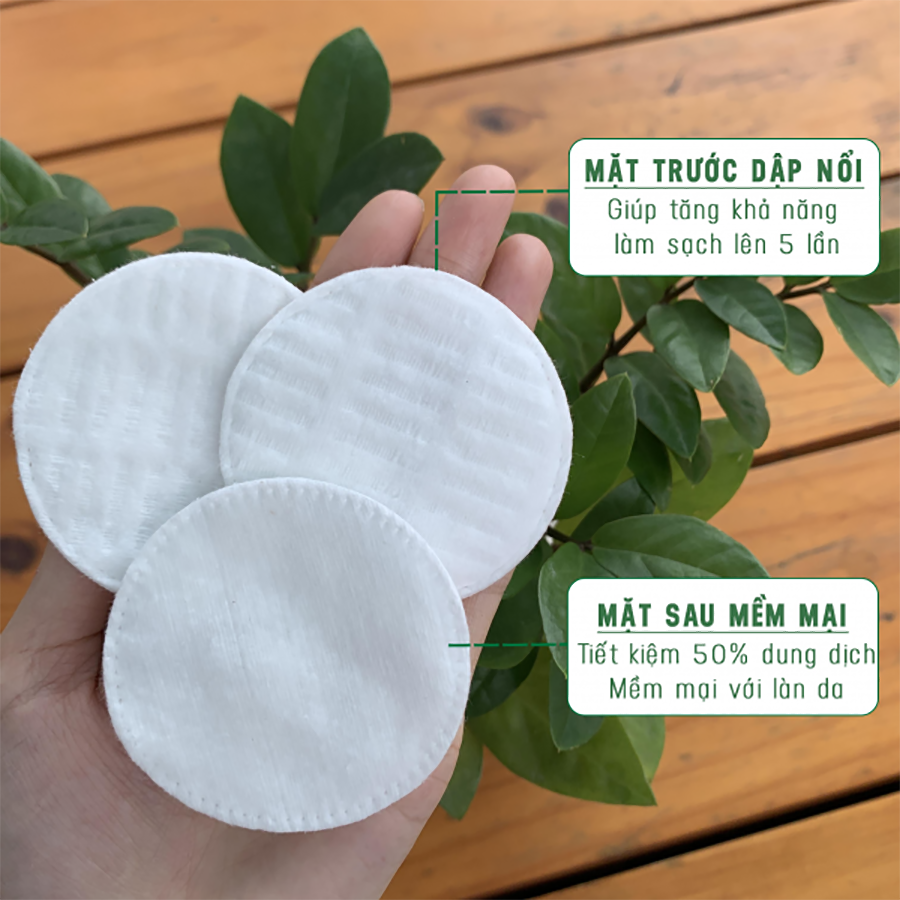Bông Tẩy Trang 100% Cotton  Ceiba Tree Organic Cotton Pads 120 Miếng | An Beauty Shop