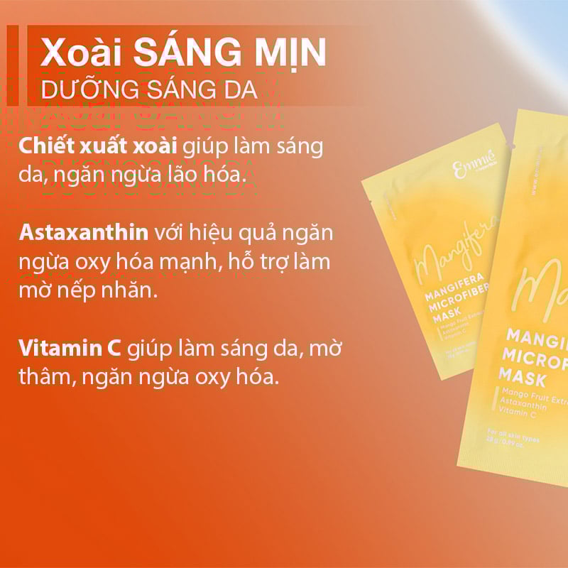 thegioiskinfood.com - Mặt Nạ Vi Sợi Microfiber Emmié by HappySkin Microfiber Mask 28g