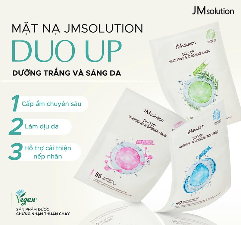 thegioiskinfood.com - Mặt Nạ Miếng Jmsolution Cấp Ẩm, Hỗ Trợ Dưỡng Sáng Da Duo Up Whitening Mask 30ml