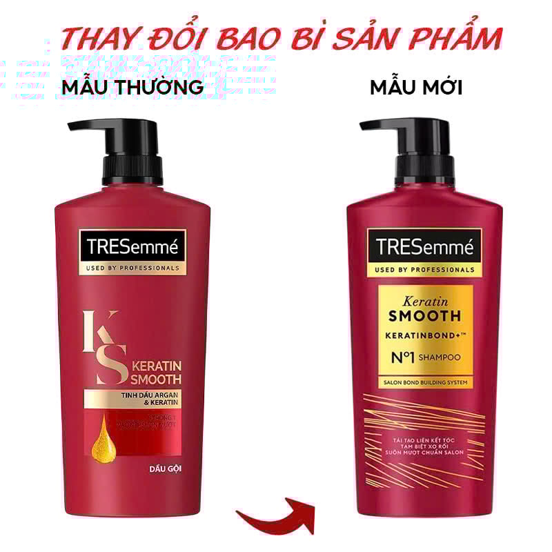 Dầu Gội Dưỡng Tóc Vào Nếp & Suôn Mượt TRESemmé Keratin Smooth Shampoo 640g