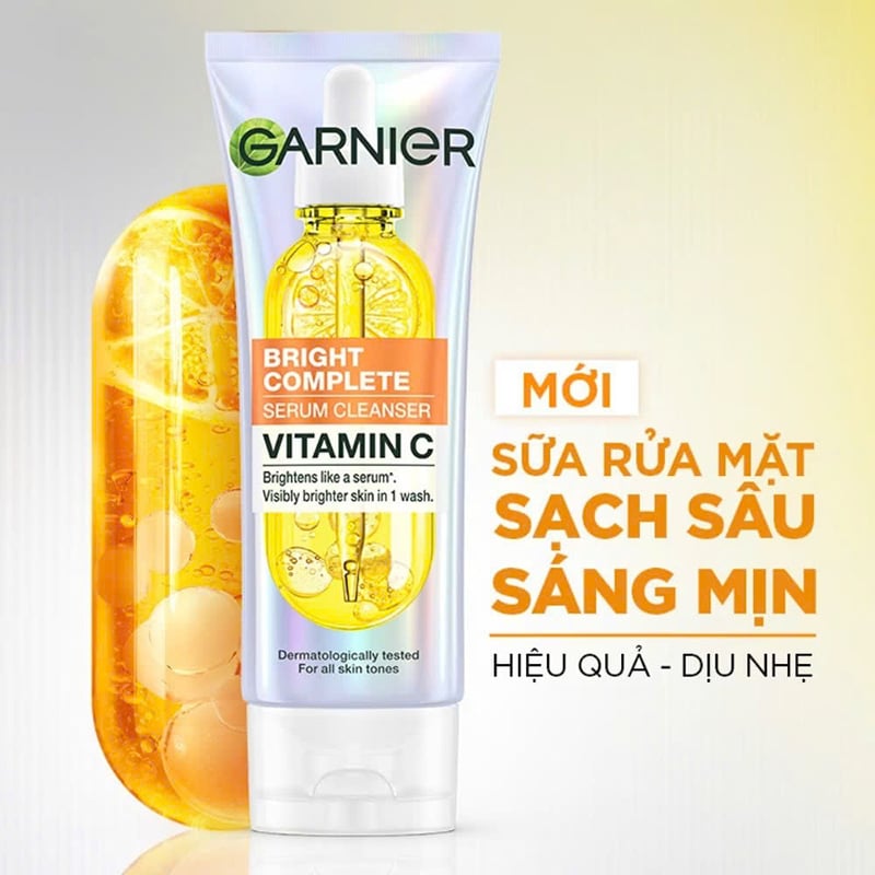 thegioiskinfood.com - thay đổi bao bì Sữa Rửa Mặt Tạo Bọt Hỗ Trợ Dưỡng Sáng Da Garnier Light Complete Brightening Whip Foam 100ml