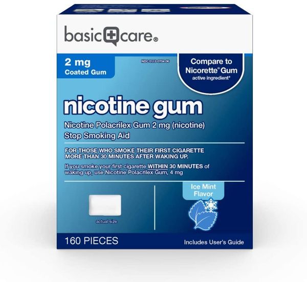 Viên nhai hỗ trợ cai thuốc lá Nicotine Polacrilex Coated Gum