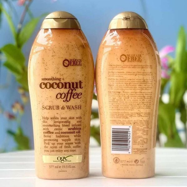 Sữa tắm và tẩy tế bào chết OGX Coconut Coffee