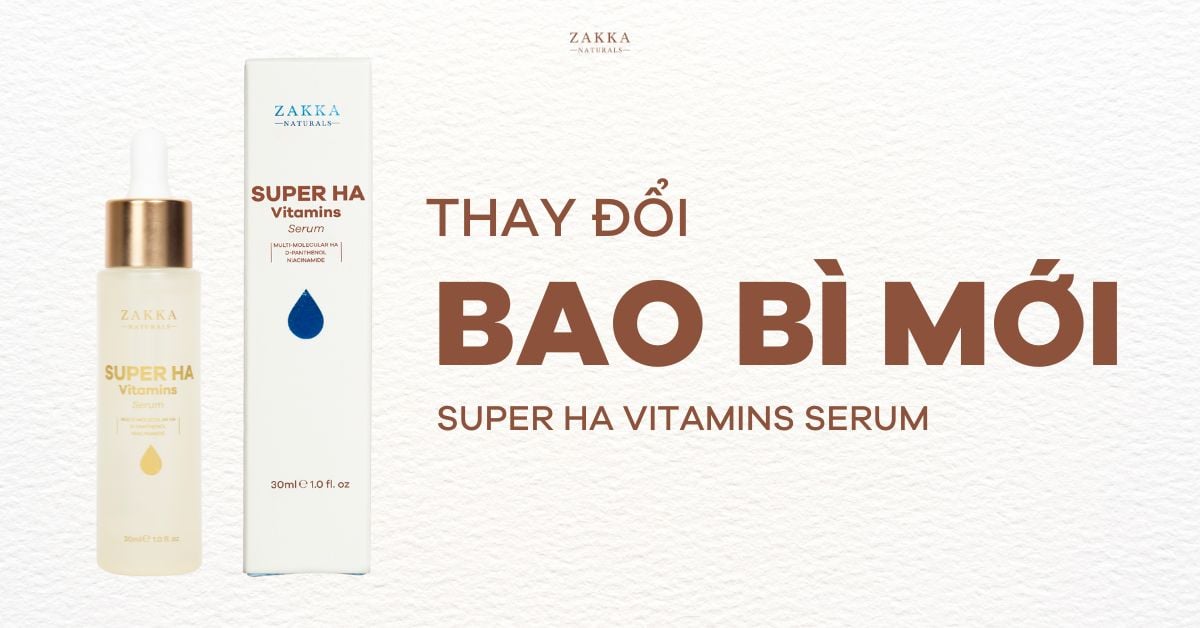 Thông báo: Super HA Vitamins Serum thay đổi bao bì mới