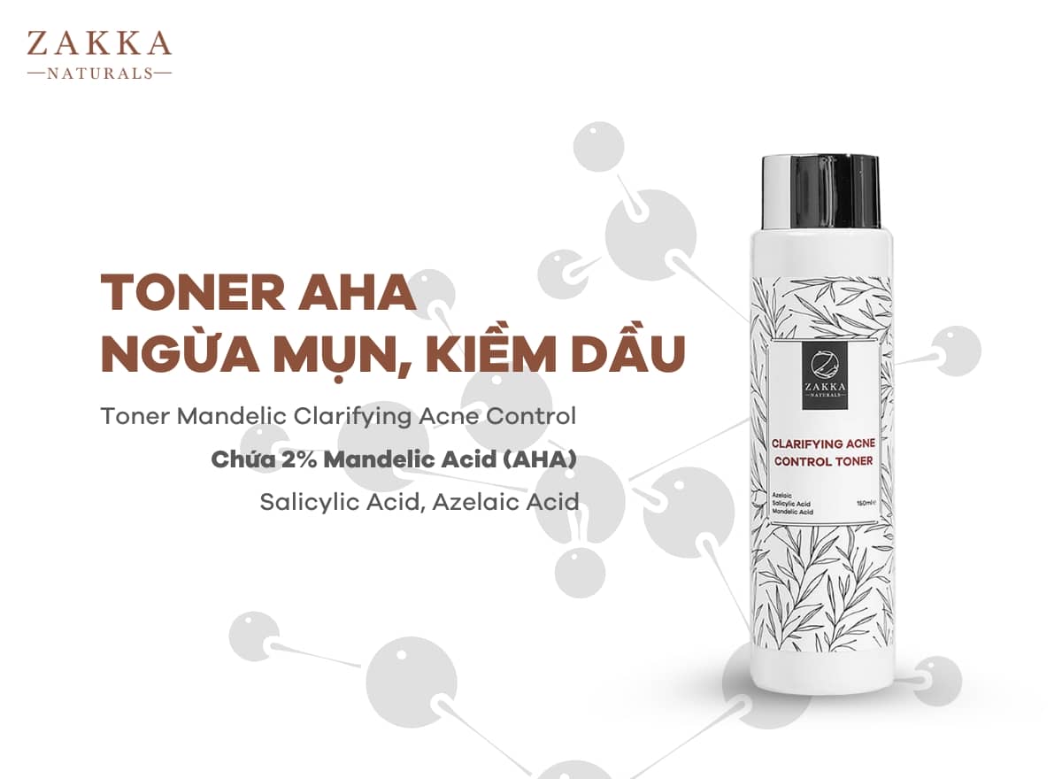 Toner chứa AHA Zakka - Mandelic Clarifying Acne Control